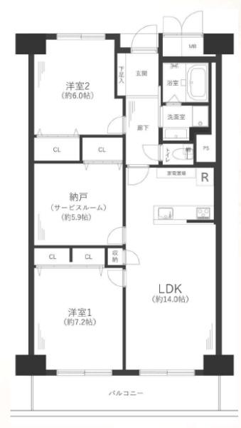 三陽ハイツ都島 間取図・土地図