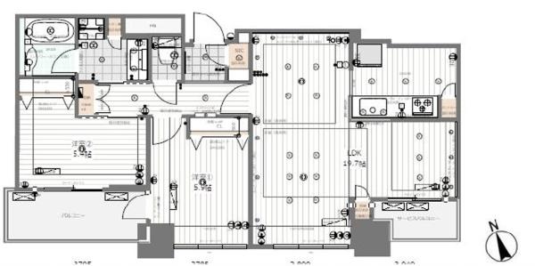 クレヴィアタワー大阪本町 間取図・土地図
