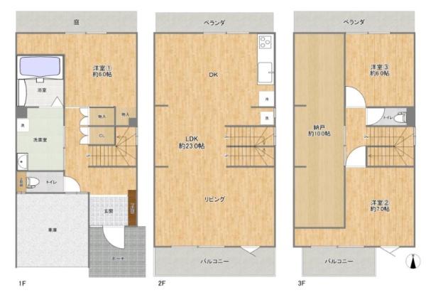 京都市上京区出水通智恵光院西入田村備前町　中古戸建 間取図・土地図