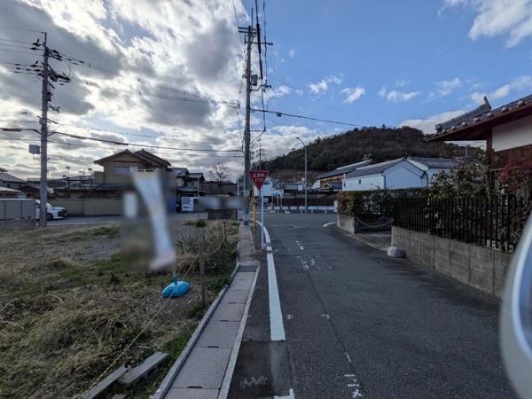 京都市北区上賀茂池端町　A号地　建築条件無売土地 現地写真（前面道路含む現地写真）