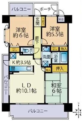 ユニライフ上新庄 間取図・土地図