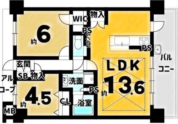 プレサンスロジェ京都西大路 間取図・土地図