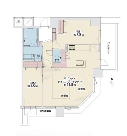 ザ・上本町タワー 間取図・土地図