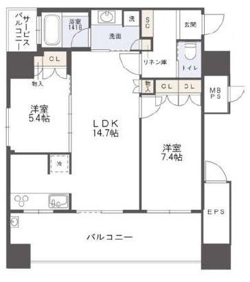 リーガルタワー大阪 間取図・土地図
