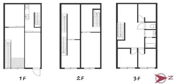 大阪市住之江区中加賀屋3丁目　中古戸建 間取図・土地図