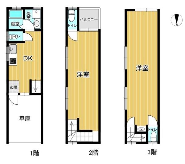 大阪市西成区橘3丁目　中古戸建 間取図・土地図
