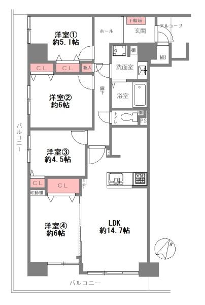 ファミールパーク鶴見 間取図・土地図