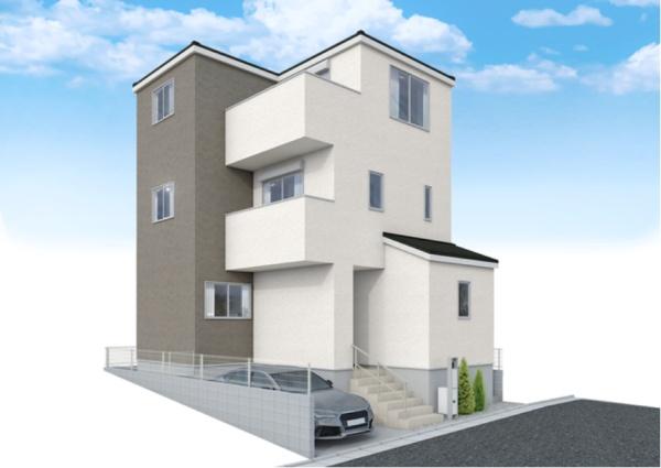 堺市西区北条町2丁　新築戸建 完成予想図（外観）