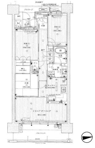 阿波座ライズタワーズマーク20 間取図・土地図