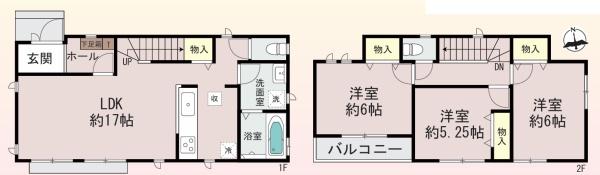 堺市美原区阿弥I号棟　新築戸建 間取図・土地図