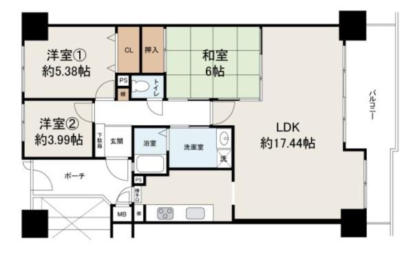 メゾンドール堺 間取図・土地図