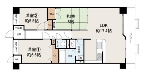 APAガーデンコート鳳西壱番館 間取図・土地図