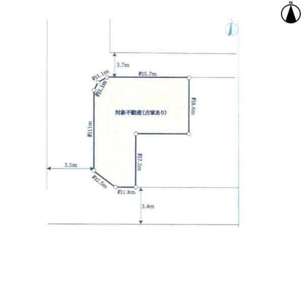 堺市中区八田南之町　売土地 間取図・土地図