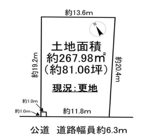 堺市南区三原台4丁　売土地 間取図・土地図