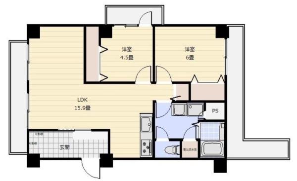 カーサ東淀川 間取図・土地図