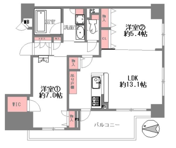 エステムプラザ本町クロス 間取図・土地図