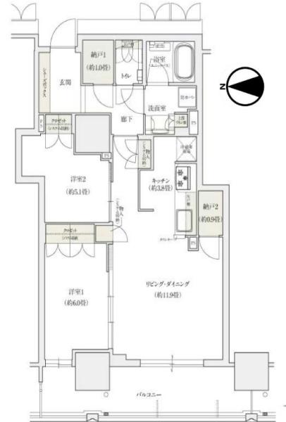 ローレルタワー堺筋本町 間取図・土地図
