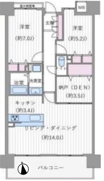 ファミール扇町アーバンステージ 間取図・土地図