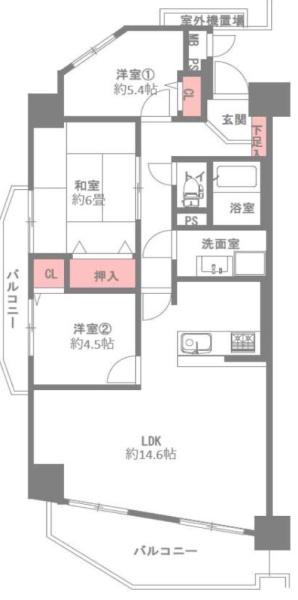 ライオンズマンション平野 間取図・土地図