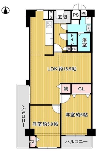 シャルマンコーポ今里 間取図・土地図