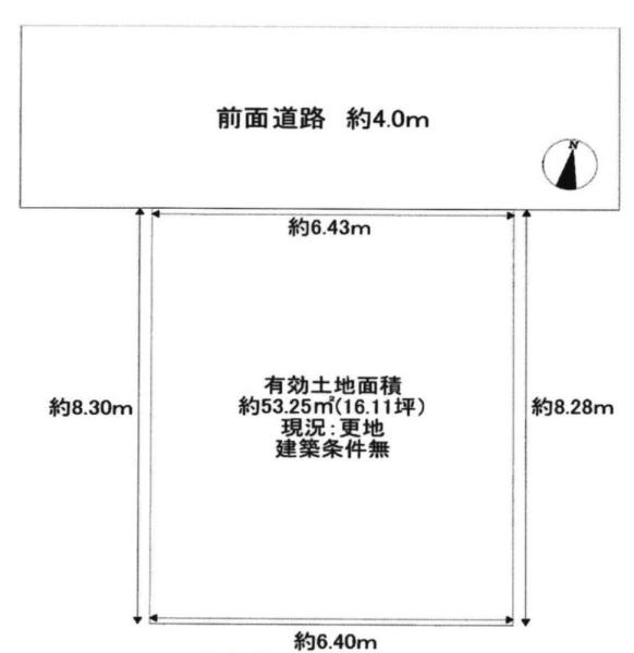 堺市東区菩提町1丁　売土地 間取図・土地図