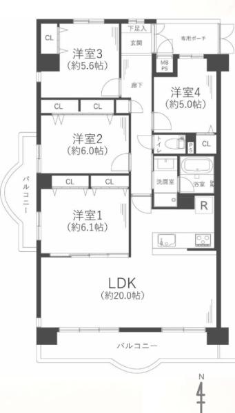 ファミールハイツ城東Ａ棟 間取図・土地図