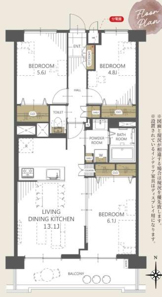 平野加美グランドハイツ壱号棟 間取図・土地図