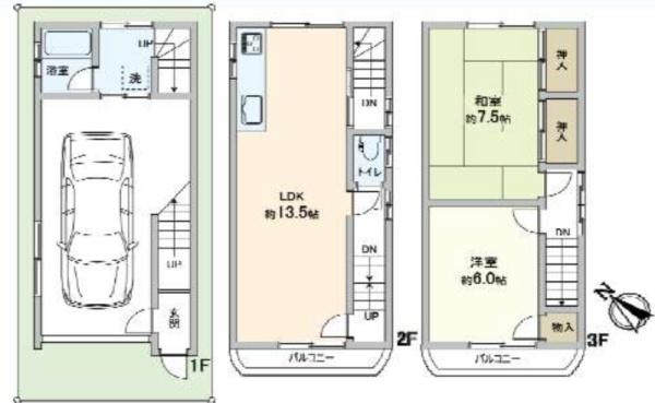 大阪府大阪市生野区中川東２丁目 間取図・土地図