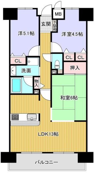 ファミール松原ステーションコート 間取図・土地図