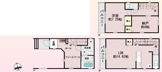 大阪市住之江区西住之江3丁目　B号地　新築戸建 間取図・土地図