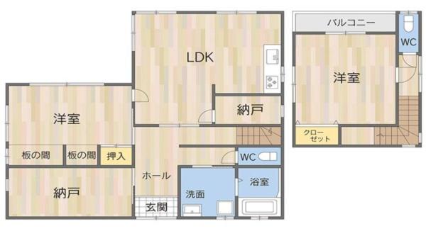 泉大津市松之浜町2丁目　中古戸建 間取図・土地図