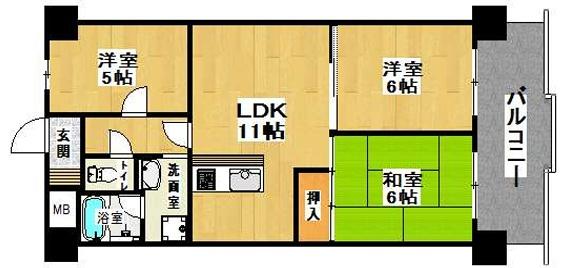 朝日プラザ美章園 間取図・土地図