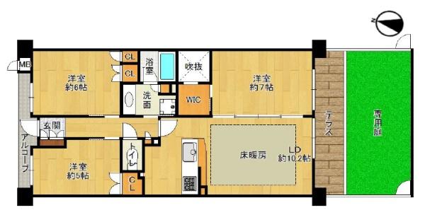 ル・パルトネール京都御屋敷町 間取図・土地図