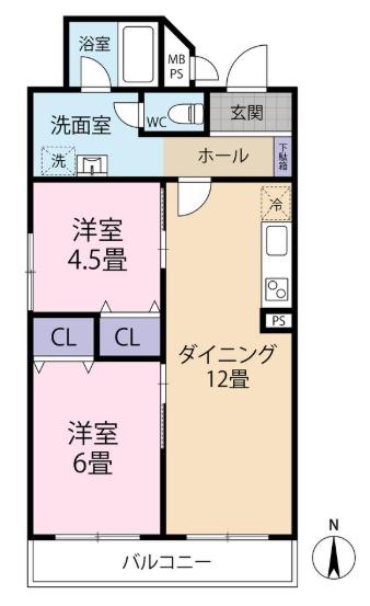 白川セントラルハイツ 間取図・土地図