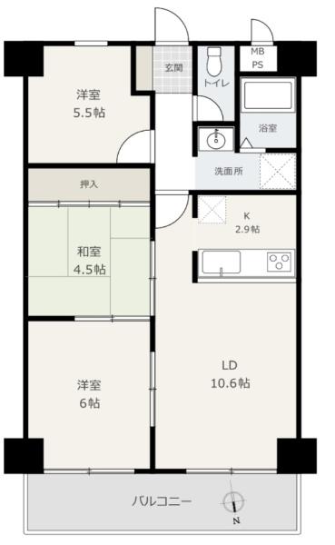 朝日プラザ天下茶屋2 間取図・土地図