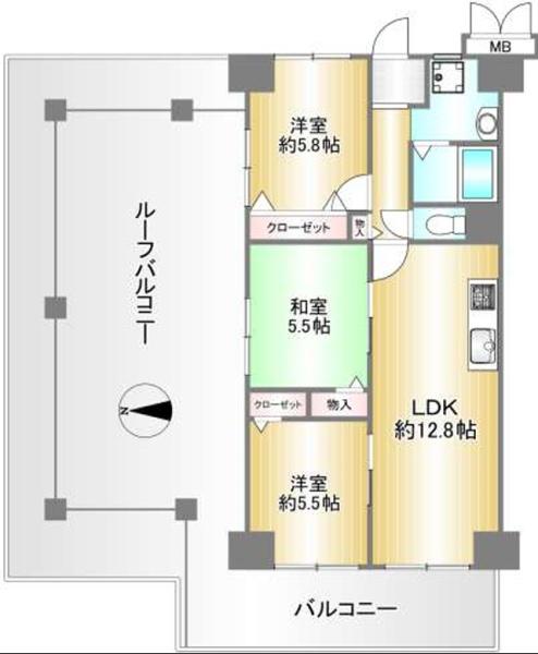 サンシティ松原 間取図・土地図