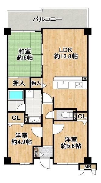 ダイアパレス鶴山台 間取図・土地図