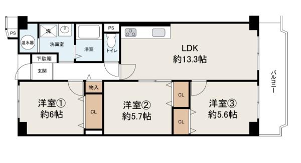 ローレルハイツ東天美 間取図・土地図