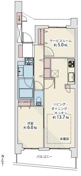 イニシア中京丸太町通り 間取図・土地図