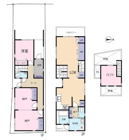 京都市中京区三条油小路町　中古戸建 間取図・土地図