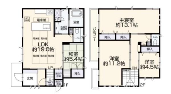 大阪市住吉区清水丘3丁目　中古戸建 間取図・土地図