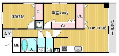 グリーンハイツ十三 間取図・土地図