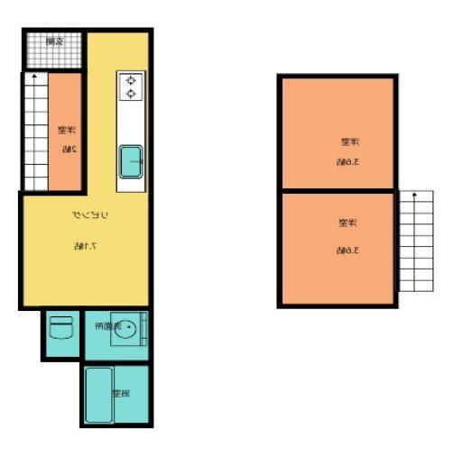 京都市東山区今熊野日吉町　中古テラスハウス 間取図・土地図