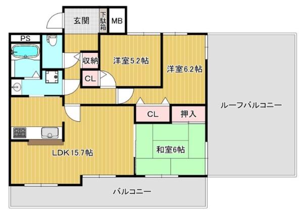 ソワール新檜尾台6号棟 間取図・土地図