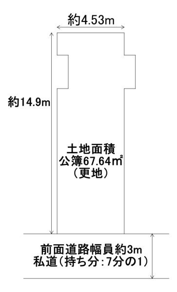 泉大津市東豊中町3丁目　売土地 間取図・土地図