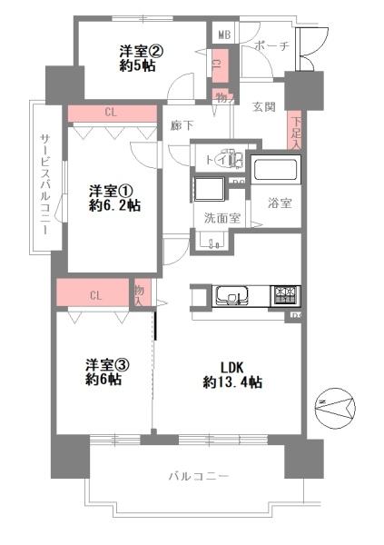 ファミール深江橋デュオ 間取図・土地図