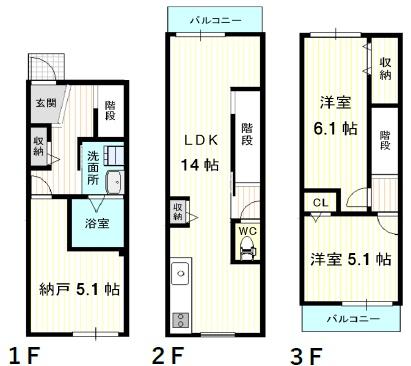京都市右京区梅津中村町　中古戸建 間取図・土地図