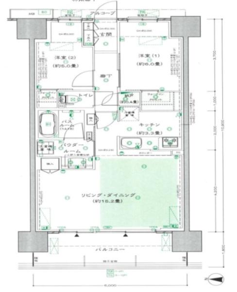シティテラス鶴見緑地公園 間取図・土地図
