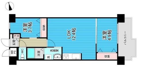 朝日プラザ中津 間取図・土地図