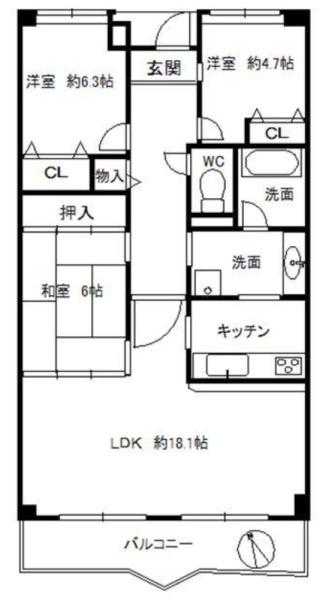 メゾン阿倍野清明丘壱番館 間取図・土地図